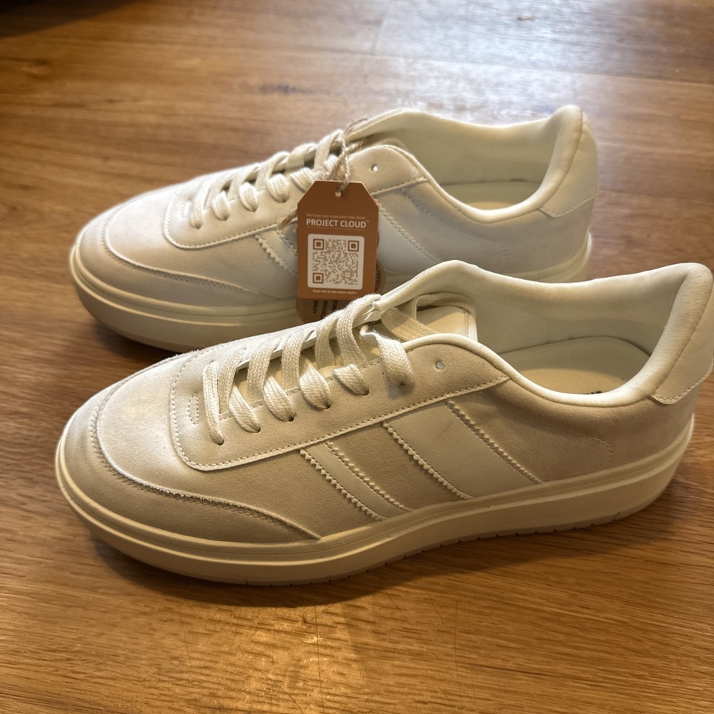 Project Cloud Memory Foam White Casual Sneakers Mens Size 11 Comfort Court Shoes